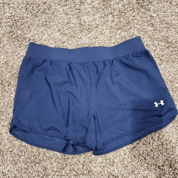 Under Armour Women's Blue Athletic Shorts - Picture 3 of 7